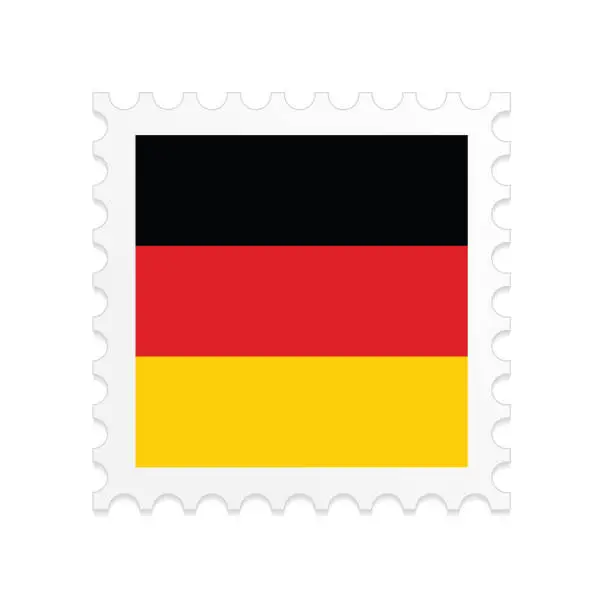 Vector illustration of Germany flag postage stamp on white background