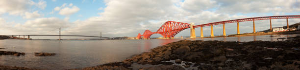istock Firth of Forth Road and Rail Bridges, Scotland. 155352070