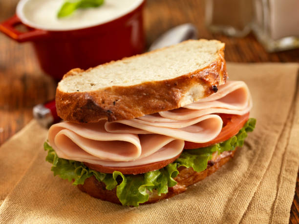 istock Turkey Sandwich with Mushroom Soup 155352145