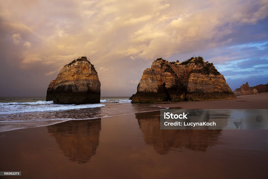 Algarve Beach - Lizenzfrei Abenddämmerung Stock-Foto