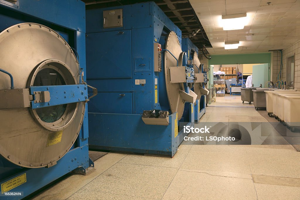 Wäscherei und Waschmaschine - Lizenzfrei Herstellendes Gewerbe Stock-Foto