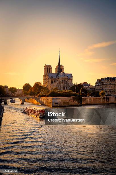 Notre Dame De Paris Stock Photo - Download Image Now - Seine River, Paris - France, Looking At View