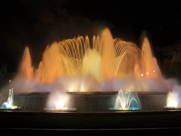 istock Montjuic fountain at night 155353141