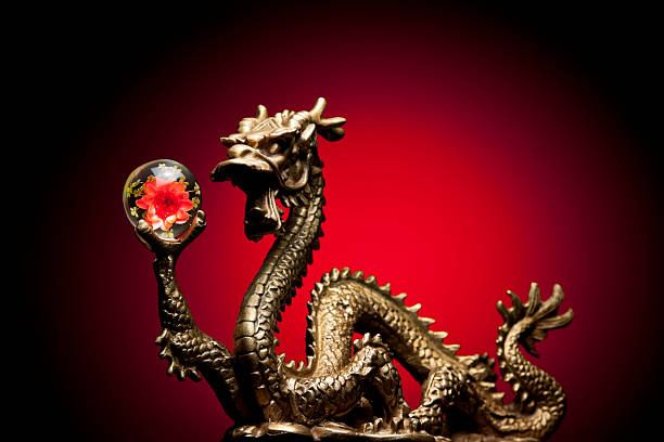 istock Chinese Dragon and Chrysanthemum Sphere 155353332