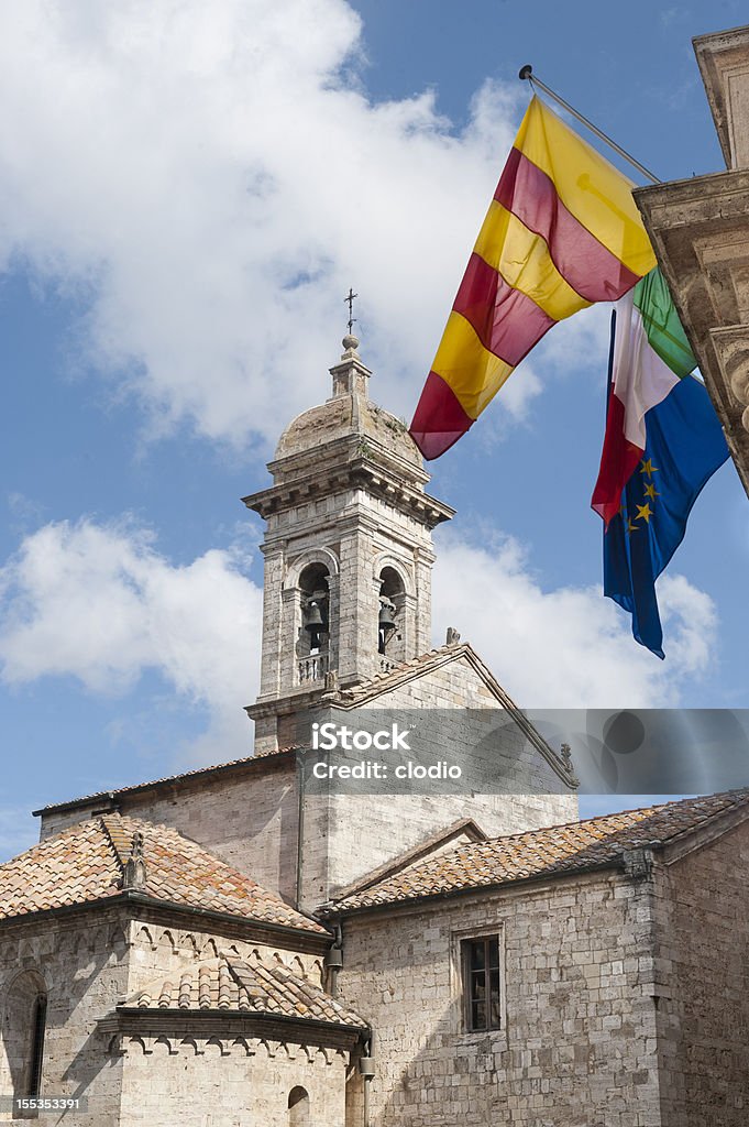 San Quirico d'Orcia, Toskania), church - Zbiór zdjęć royalty-free (Architektura)