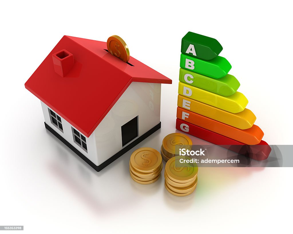 Casa elevata efficienza energetica - Foto stock royalty-free di Industria energetica