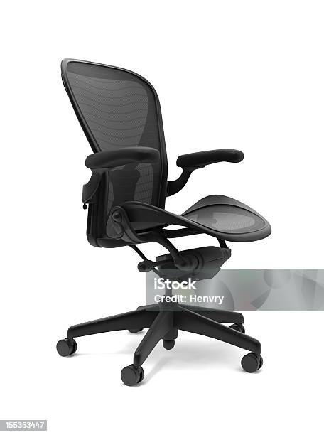 Office Chair Stock Photo - Download Image Now - Office Chair, Cut Out, Black Color