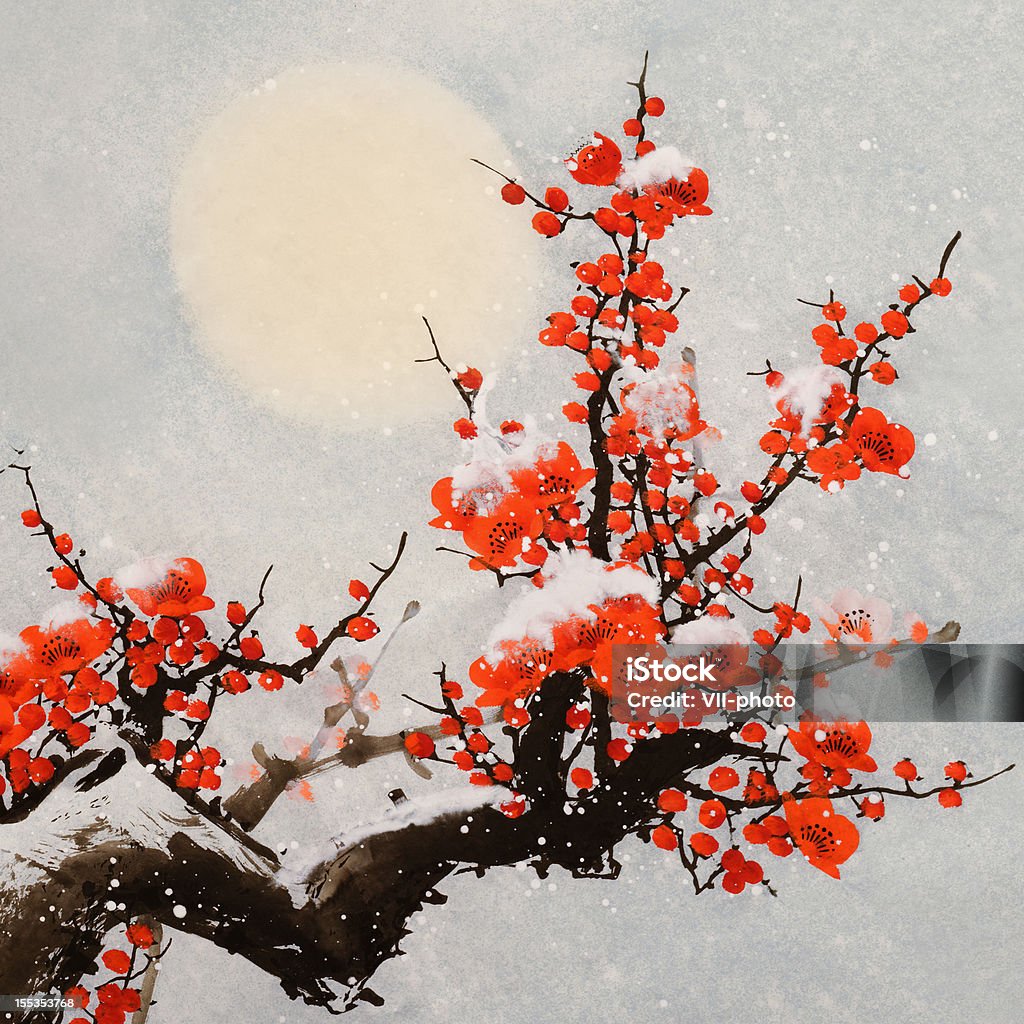 梅の花 - 日本のロイヤリティフリーストックイラストレーション