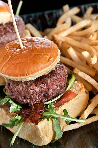 istock Mini Burgers and fries 155354042