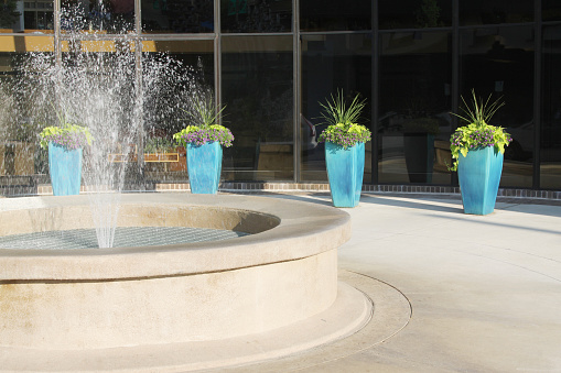summer refreshment fountain drops water moment