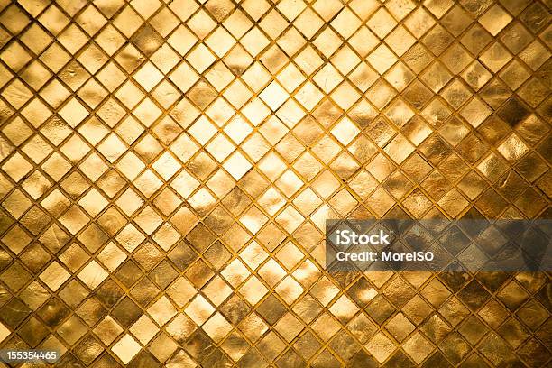 Gold Tiles Background Nobody Texture Pattern Stock Photo - Download Image Now - Gold - Metal, Gold Colored, Backgrounds