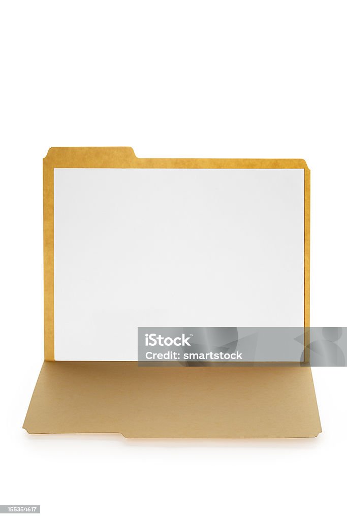 Empty Open File Open File Folder With Blank Paper Inside Stock Photo - Download Image ...