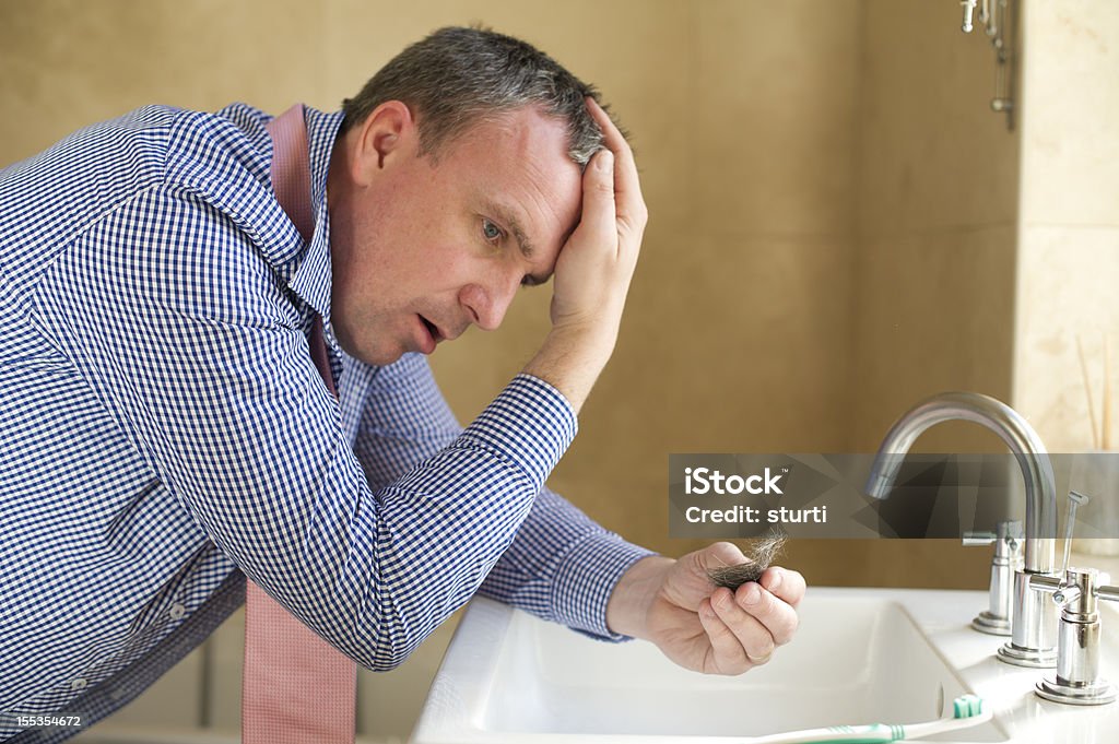 Haarausfall - Lizenzfrei Glatzenbildung Stock-Foto