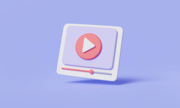 istock Video player icon. Social media live stream in browser, Live digital stream multimedia player, Online video in sites and video service. video media concept. 3d render illustration, cartoon minimal 1553551678