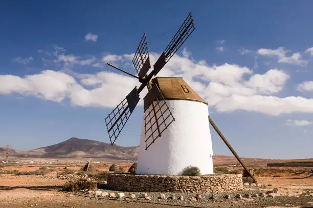 Photo of Windmill in La Corte in Antigua, Fuerteventura, Canary Islands, Spain, Europe