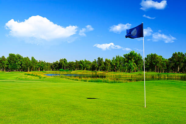 pole golfowe - golf flag putting green sport zdjęcia i obrazy z banku zdjęć
