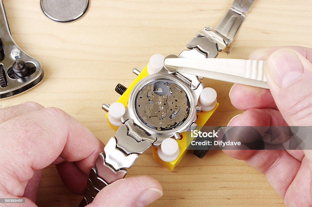 男性向け Springfield にバックの削除するには、ツール付き - 腕時計のロイヤリティフリーストックフォト