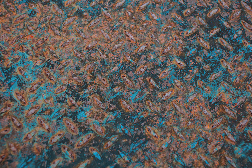 Rusted aluminium floor texture background