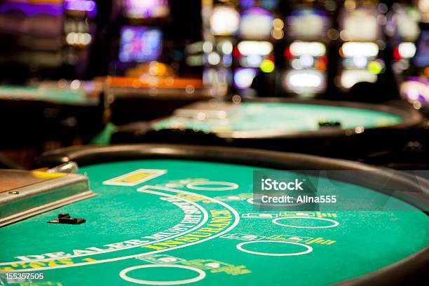 Blackjack Table Stock Photo - Download Image Now - Casino, Poker - Card Game, Table