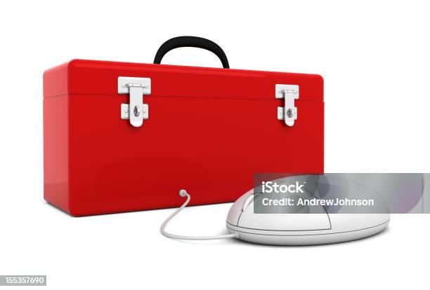 Red Toolbox Stock Photo - Download Image Now - Toolbox, Computer Mouse, Technology