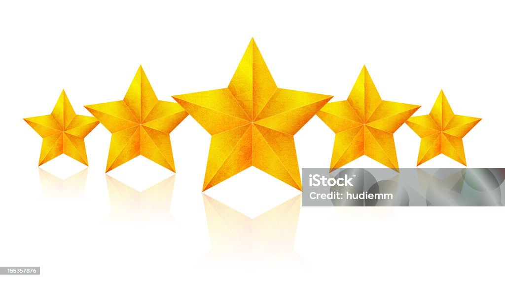 Golden cinq étoiles (Tracé de détourage&nbsp;! - Photo de Forme étoilée libre de droits