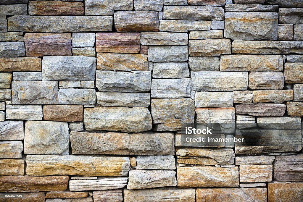 Pared de ladrillos de arenisca con vignette - Foto de stock de Arenisca libre de derechos