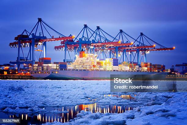 Winter Harbor Stockfoto und mehr Bilder von Winter - Winter, Container, Hafen