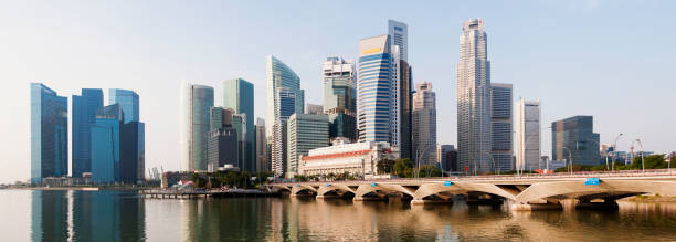 istock Singapore City Skyline and Marina Bay 155358047