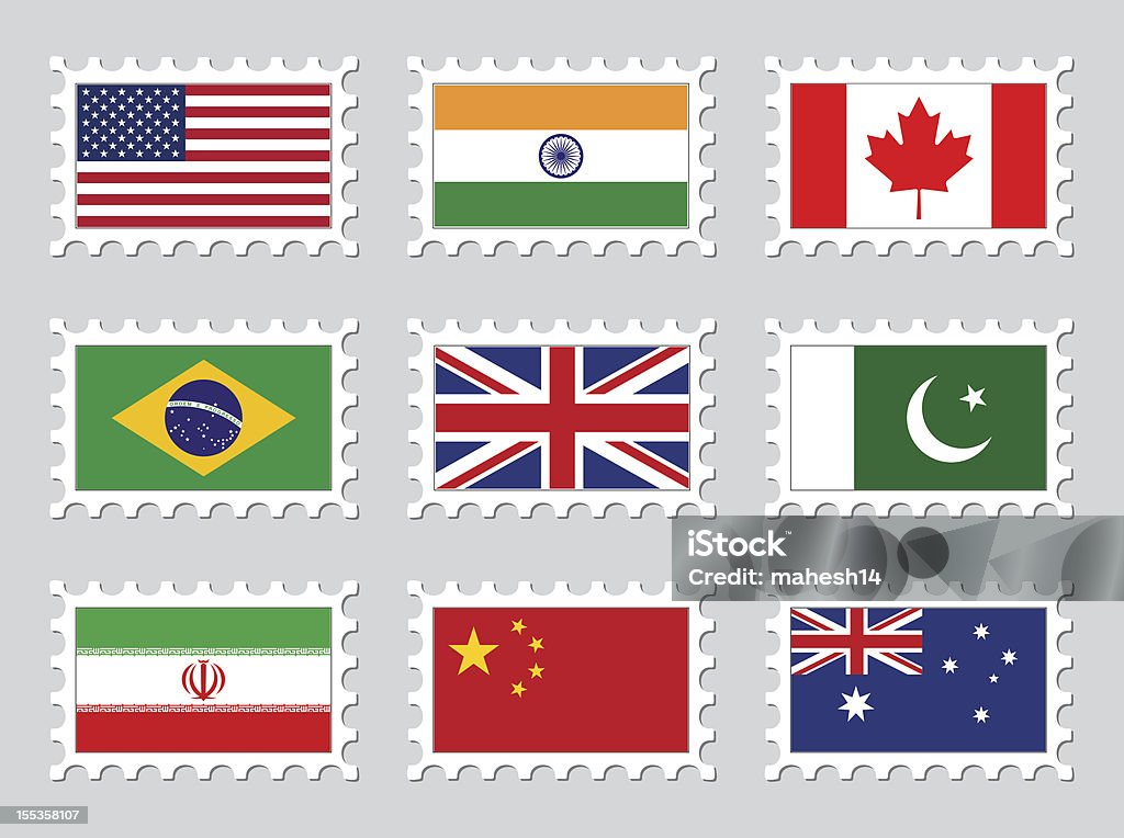 Национальный флаг марок - Векторная графика Индийский флаг роялти-фри
