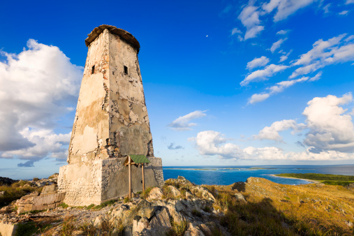 Abandoned old lighthouse at the top of Gran Roque - Los Roques island Venezuela