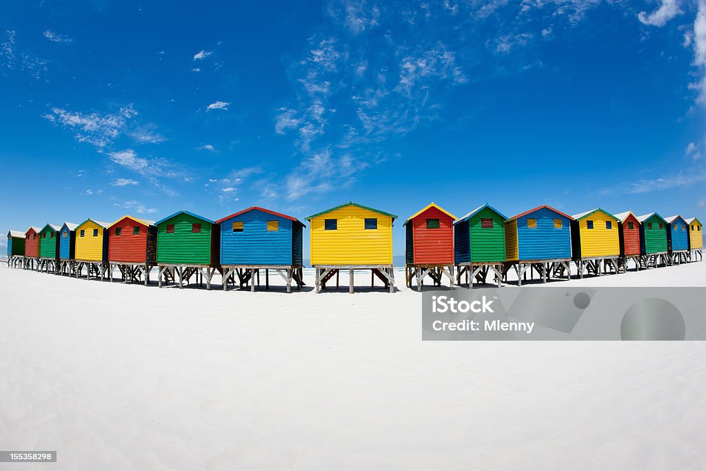 Beach Huts Muizenberg Cape Town South Africa  Africa Stock Photo