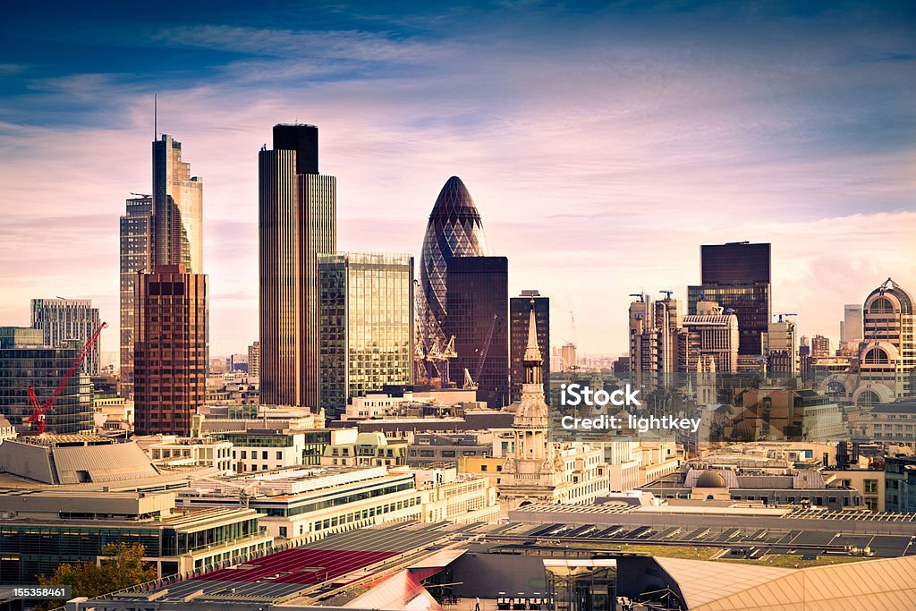 Berühmte Finanzviertel in London - Lizenzfrei London - England Stock-Foto