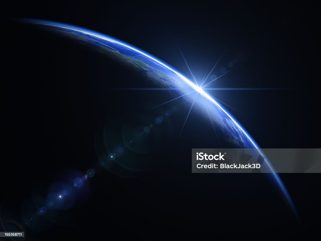 日の出のスペース - 地球のロイヤリティフリーストックフォト