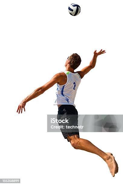 Foto de Jogador De Vôlei Com A Bola e mais fotos de stock de Voleibol - Voleibol, Homens, Servir - Esporte