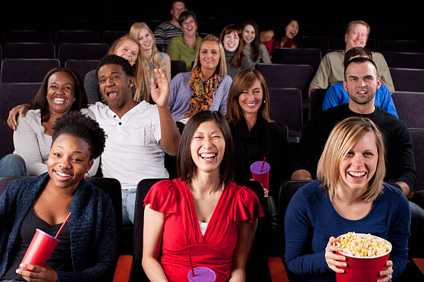 istock Real People Audience: Ladies Night Diverse Group Watching Movie Theater 155358927