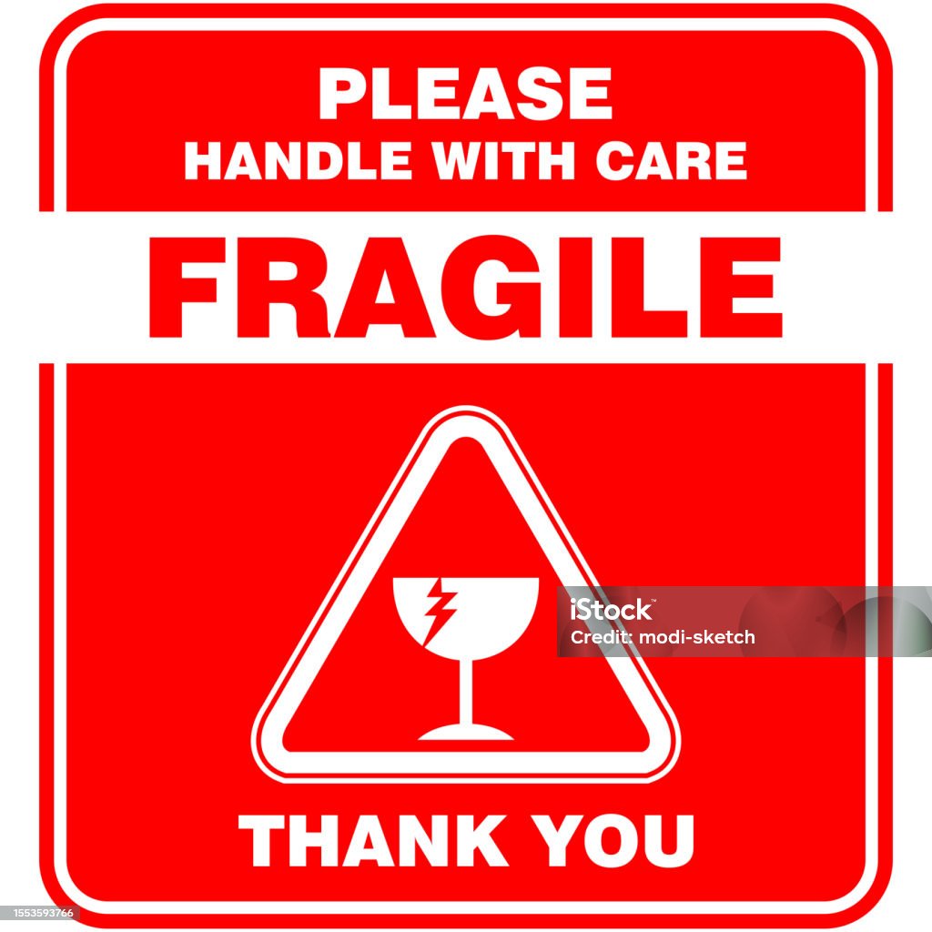 Fragile In Tagalog Fragile Please Handle With Care Sticker Vector Stock Illustration ...