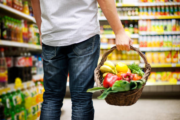 istock Basket filled healthy food 155359386