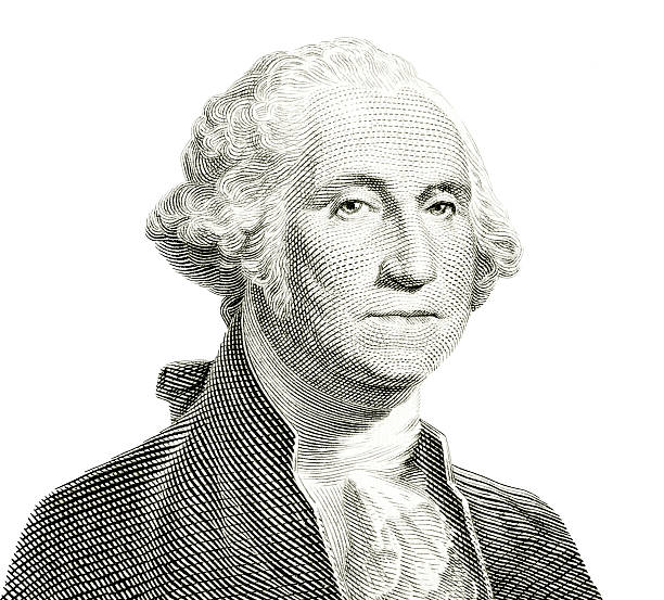 George Washington Isolated The familiar George Washington portrait of US one dollar banknote isolated on white. Carefully edited and color corrected for fit with the white background instead of original dark one. A tiny bit of original cream color of the paper left intact, easily removed by desaturating if undesirable. us currency photos stock pictures, royalty-free photos & images