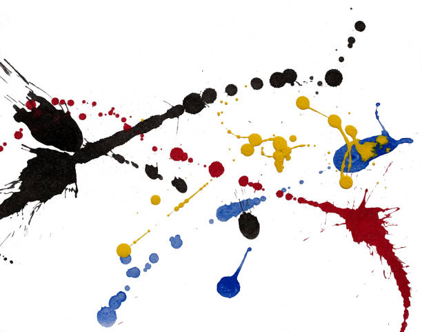 istock Abstract green blue yellow red orange watercolor splash on background 1553596528