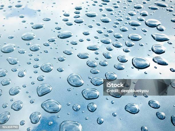 물 방울 한 Silvery 블루 자동차모드 두건 세차장에 대한 스톡 사진 및 기타 이미지 - 세차장, 물, 배경-주제