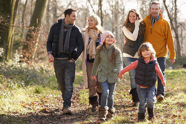 istock 3 Generation family on country walk in winter 155360147