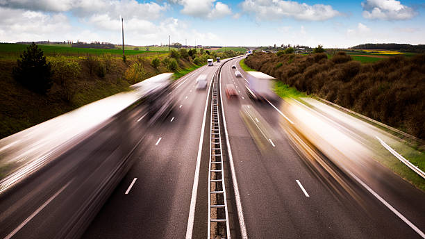 istock Busy daytime motorway traffic 155360202