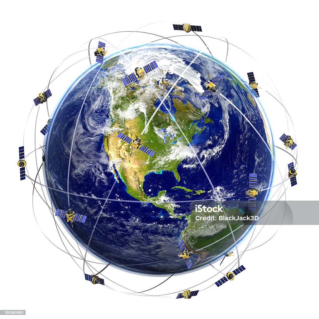 Réseau de télévision par Satellite - Photo de Satellite libre de droits