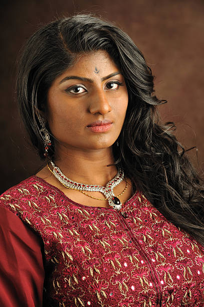 istock Young Indian woman with sari 155360660