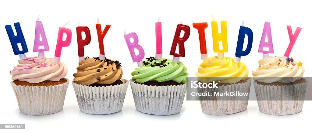 Счастливый день рождения кекса - Стоковые фото День рождения роялти-фри