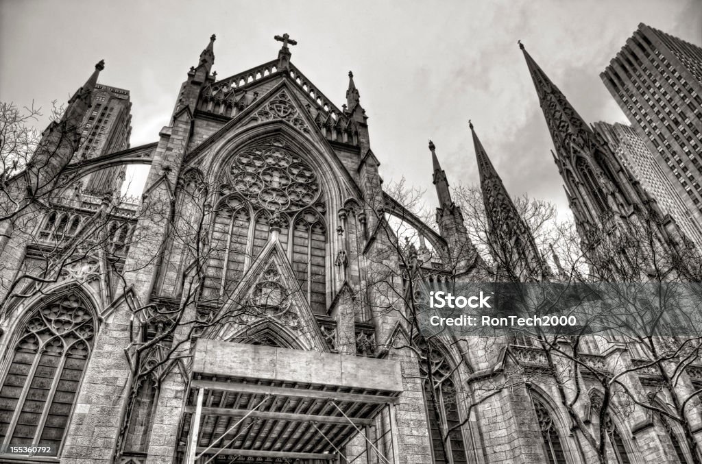 St. Patrick's Kathedrale in HDR - Lizenzfrei Schwarzweiß-Bild Stock-Foto