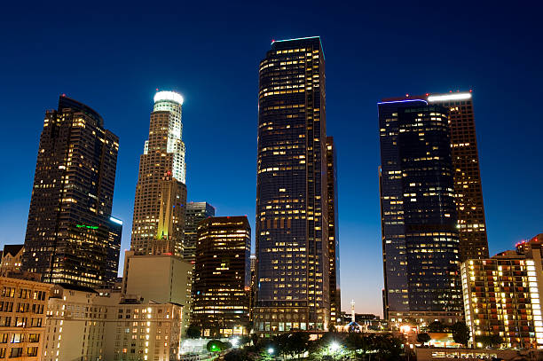 istock Los Angeles skyline at night 155360857