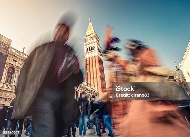 Venice Carnival In St Marks Square Stock Photo - Download Image Now - Bell Tower - Tower, Blurred Motion, Camouflage Clothing