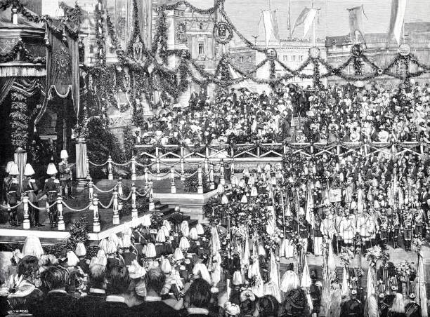 istock Laying of the foundation stone for the Kaiser Wilhelm National Monument in Berlin 1553610107