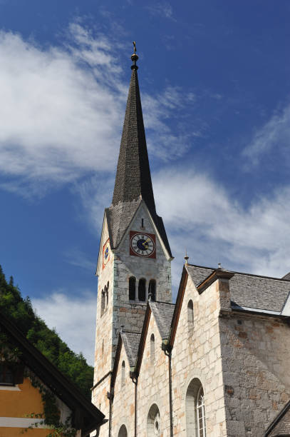 istock Catholic Church in Hallstatt 155361083